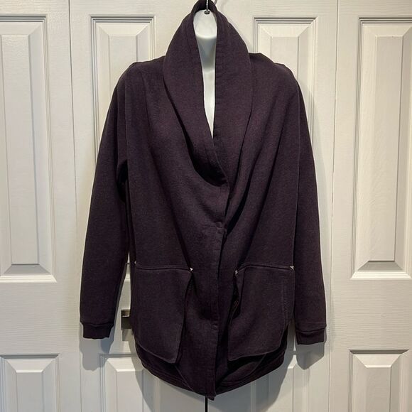 Aritzia Wilfred Free Rousseau Purple Sweatshirt Cardigan Size XS