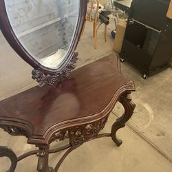 Entryway Table With Mirror