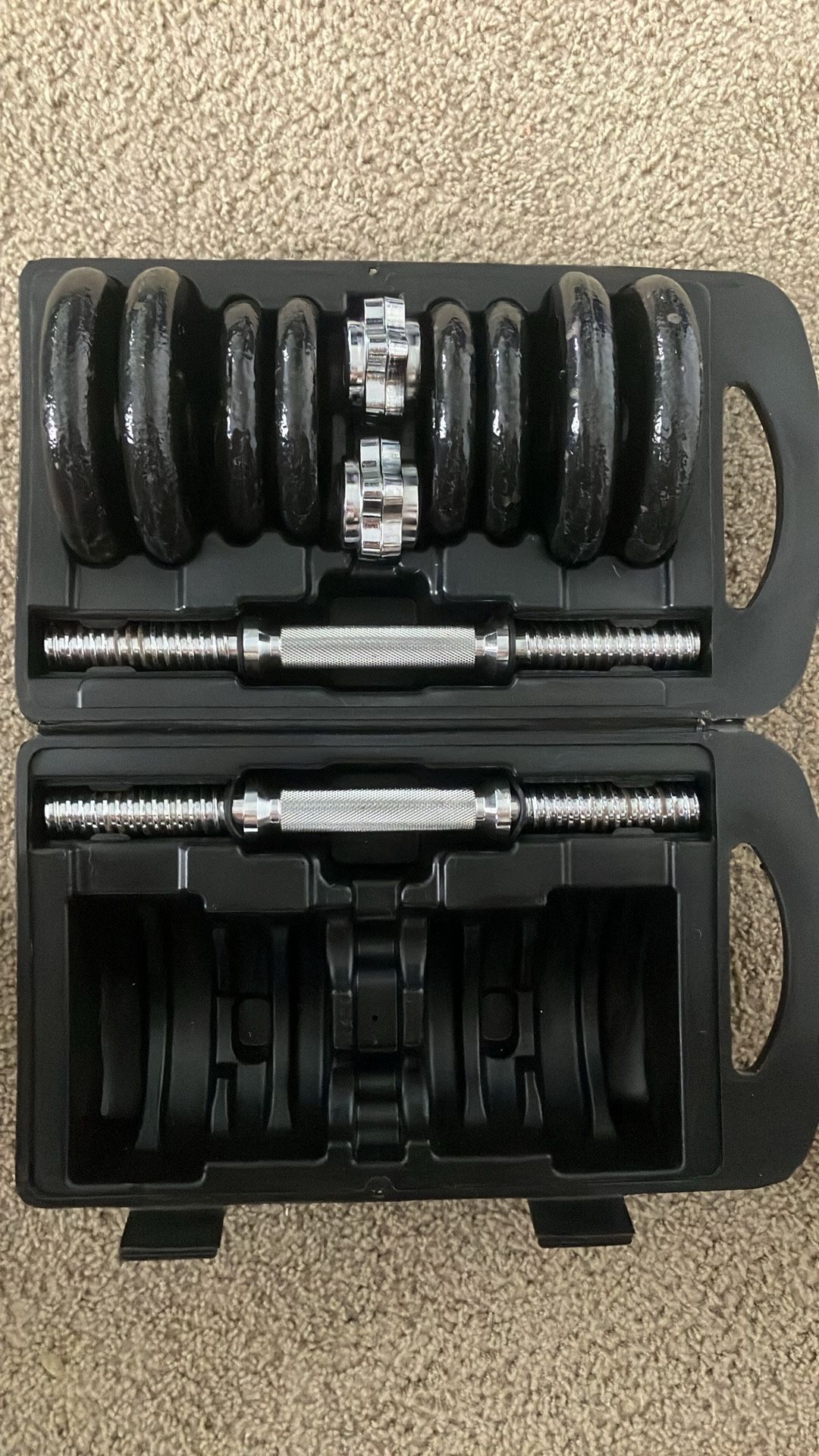 Adjustable Dumbbell Set With Portable Case