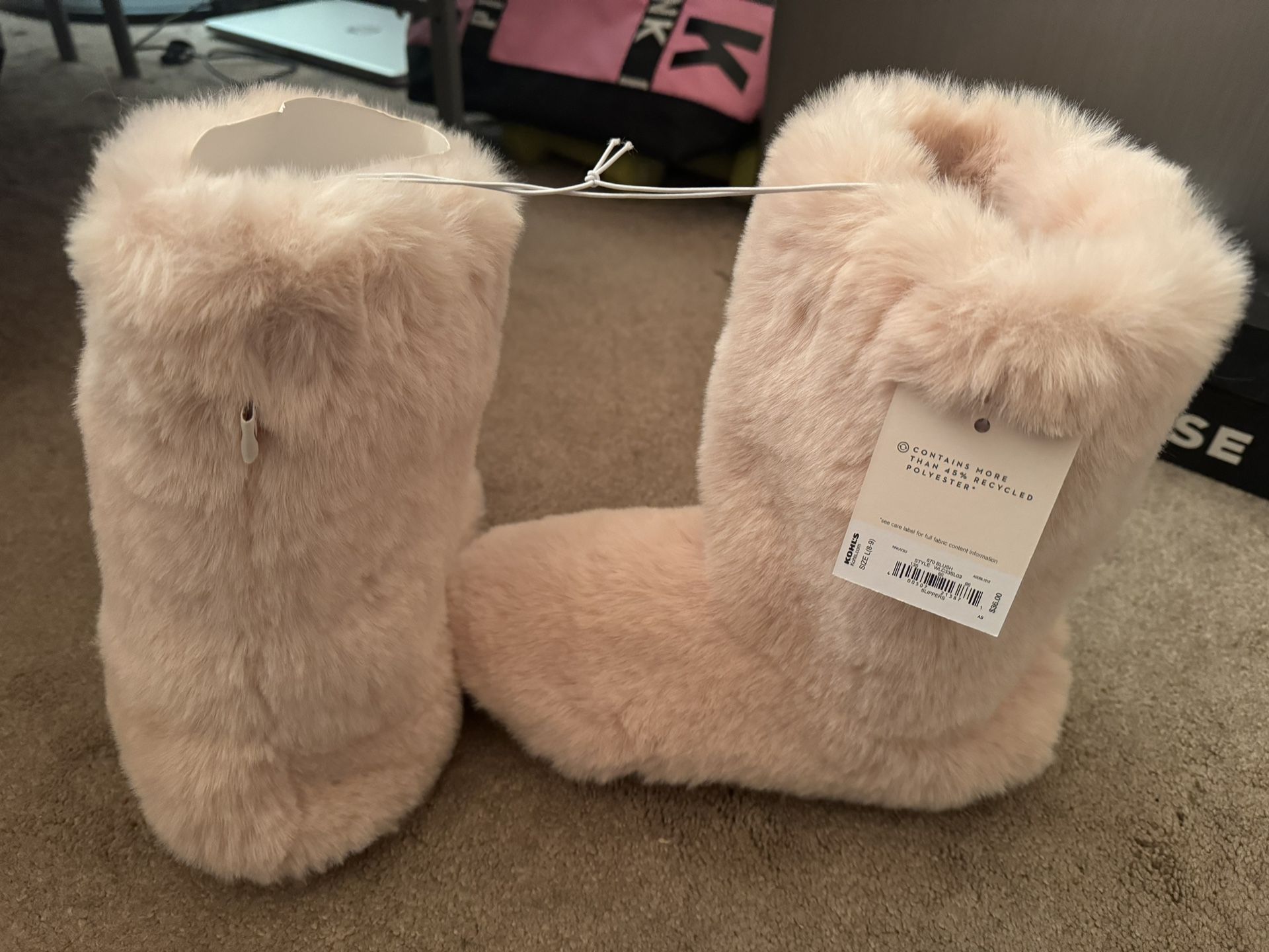 Woman’s Pink Slipper Boots