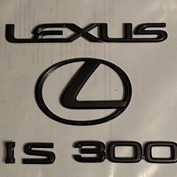 Lexus IS300 Dark Chrome Sport Design Emblems