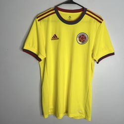 Colombia National Team Jersey Mens Medium Yellow Adidas 2020 Soccer Football
