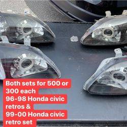 Civic 99-00 Headlights & 20” Wheels New Tires 