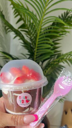 Fresas con crema y Nutella