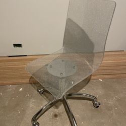 acrylic rolling office chair glitter