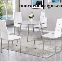 Mega Sale! 5 PCS Polanka Collection Modern dining table set-available in 3 colors Now 439.00 Free Delivery 🚚