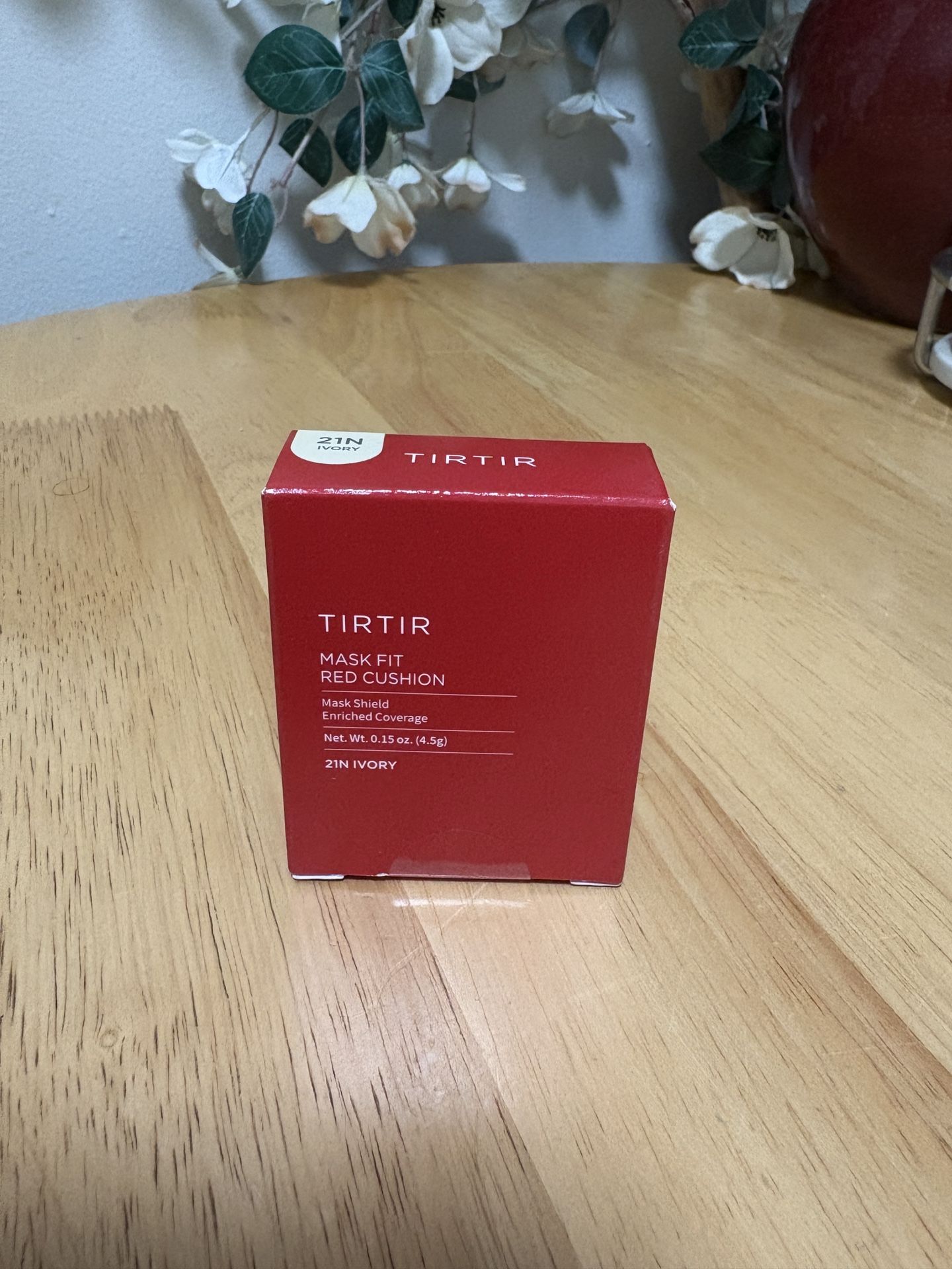 TIRTIR MASK FIT RED CUSHION FOUNDATION -mini (0.15 oz./4.5g): 21N IVORY Sealed