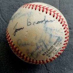 Vintage Signed Baseball (1960's Little League) USED 