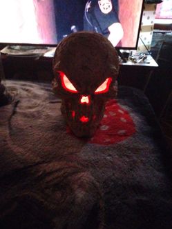 Light-Up Skull Halloween Decoration