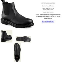 Brand New Red Wing Worx Steel Toe Boot 