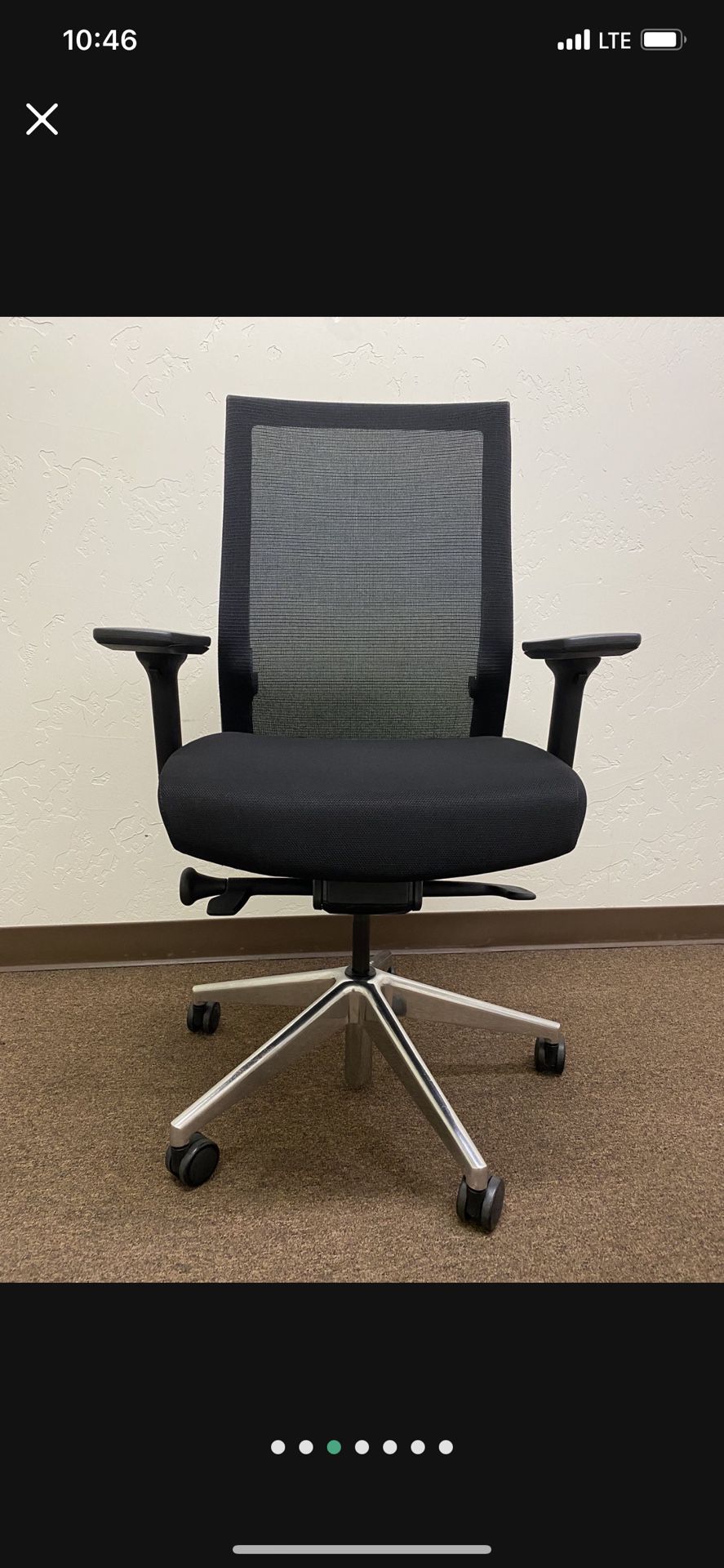 Steelcase AMQ high mesh back office chair in black