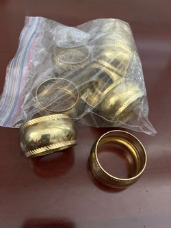 8 gold brass napkin holders