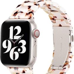 NEW! Apple Smart Watch Band, Resin w/ Stainless Steel Buckle (See Details)