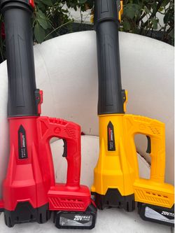 Leaf Blower Cordless with 2 x 4.0 Ah Battery and Charger, 160MPH/580CFM High Power Lightweight Handheld Electric Snow Blower with 2 Extended Tubes for
