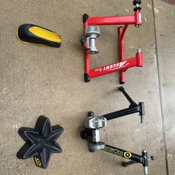 Stationary road bike trainer