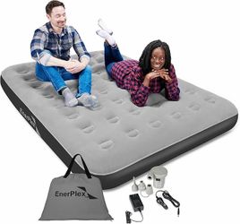 EnerPlex Camping Air Mattress with Built in Pump - Queen Blow Up Mattress