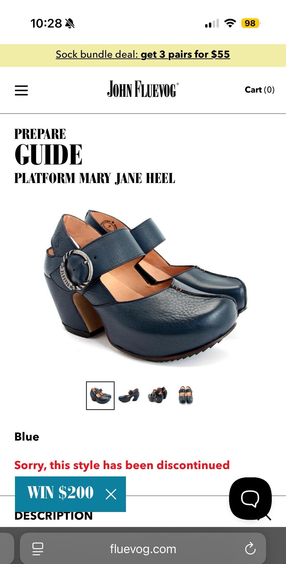 John Fluevog platform Mary Jane Size