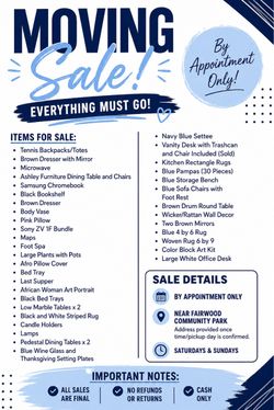 Moving Sale!