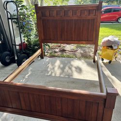 Queen  Bed Frame With Dresser