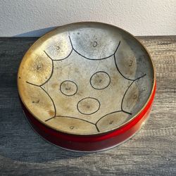 Fancy Pans Mini Steel Pan Drum 14” Red Silver 12 Note Tested Working