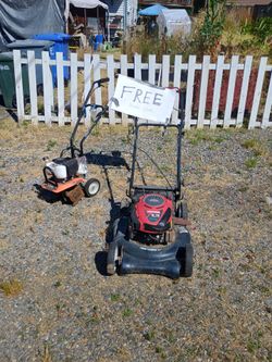 Free free lawn mower and rototiller