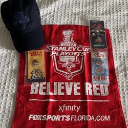 FLORIDA PANTHERS Lot - Hat, Pins, Towel