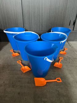 Large Blue Sand Buckets