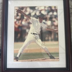 Ron Guidry New York Yankees Signed 1990s Action Photo - Framed Autograph OPEN TO OFFERS NEED THESE GONE ASAP