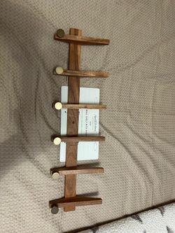 Hearth & Hand with Magnolia Wood Wall Shelf with Hooks