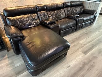 Black Leather sectional