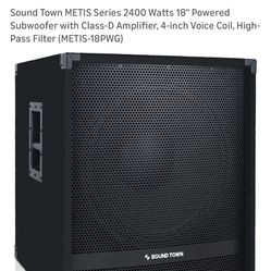 18" subwoofer powerful fan cooled 