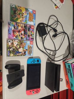 Switch Mario kart animal crossing and harvest moon