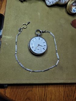 Antique English Sterling Silver Fusee Pocket Watch
