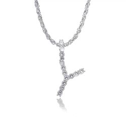 HipHop Stainless Steel Alphabet Letter CZ Neckalce Jewelry Rope Chain