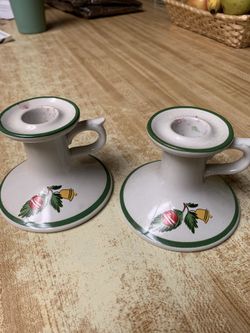 Vintage Christmas candlestick holders