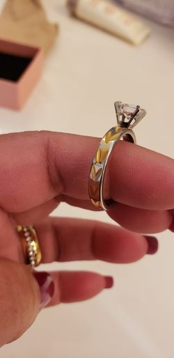 Stainless Steel Engagement ring size 10