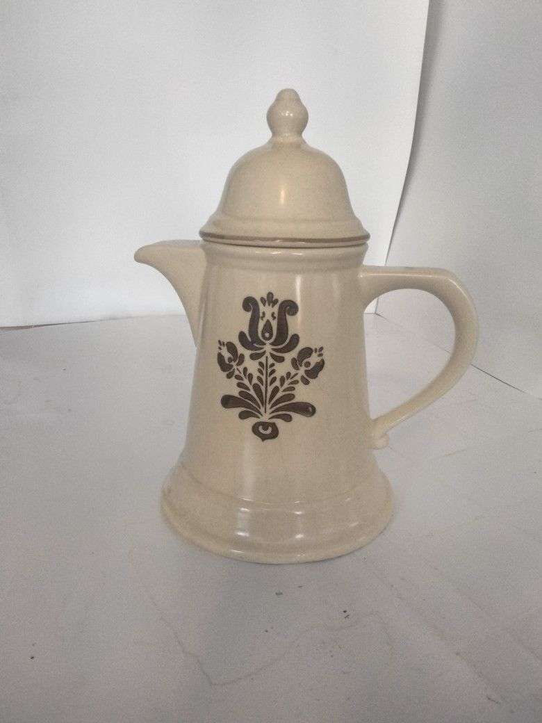 Vintage PFaltzgraff Stoneware/Ceramic Tea/Coffee Serving Pot #6-650 Stamped #44
