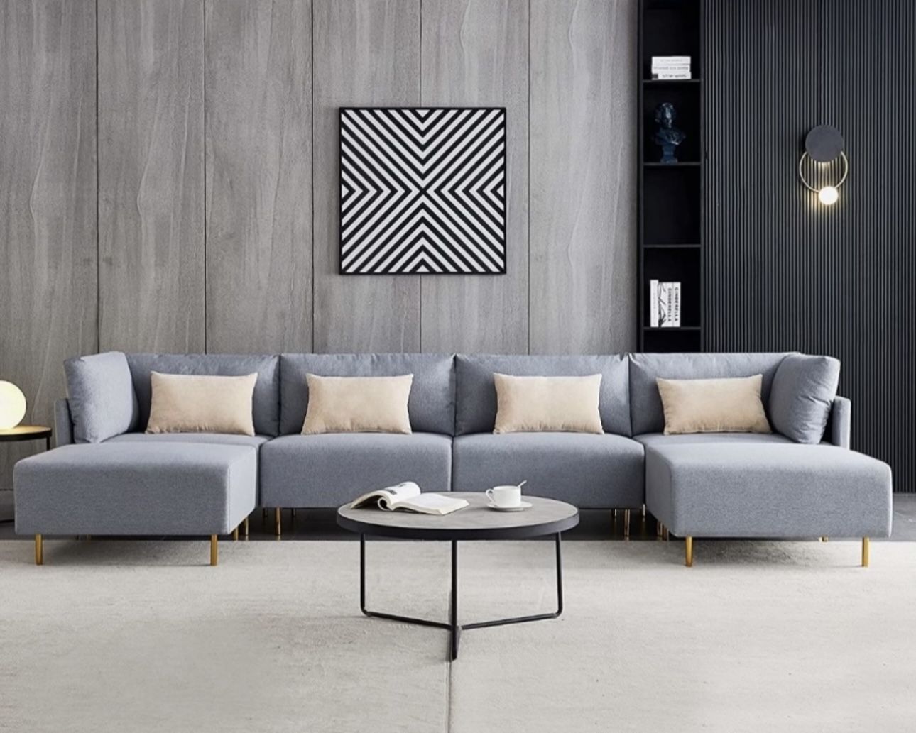 6PC GREY MODULAR SECTIONAL WITH OTTOMAN PICK UP TODAY for Sale in Chino