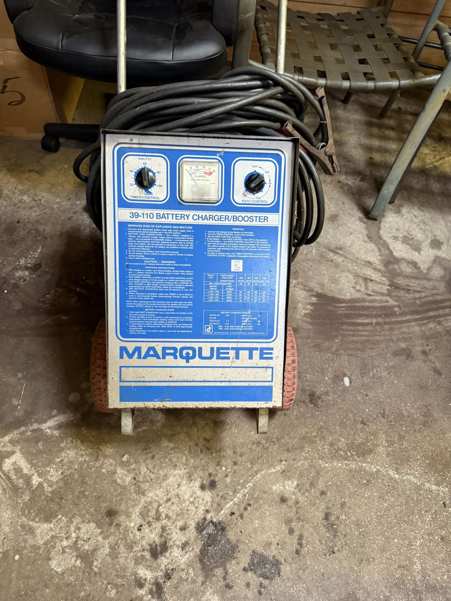 MARQUETTE 39 /110 BATTERY CHARGER. $100.00 OR BEST OFFER.