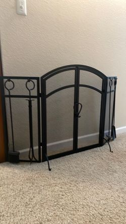 Fireplace Screen with accessories