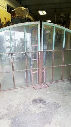 2 Antique arched window frames