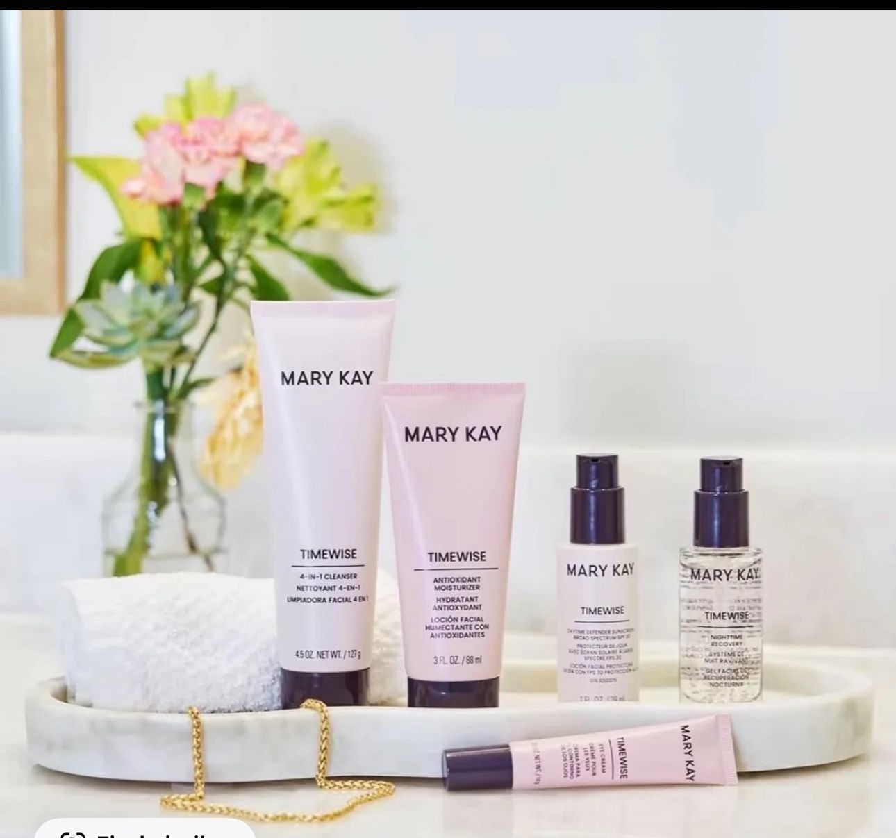 Mary Kay TimeWise Miracle Set for Comfortable Skincare Brightening Sunscreen Spf Moisturizer Hydrate Cleanser Repair Uv Moisture Hydrating 5pcs