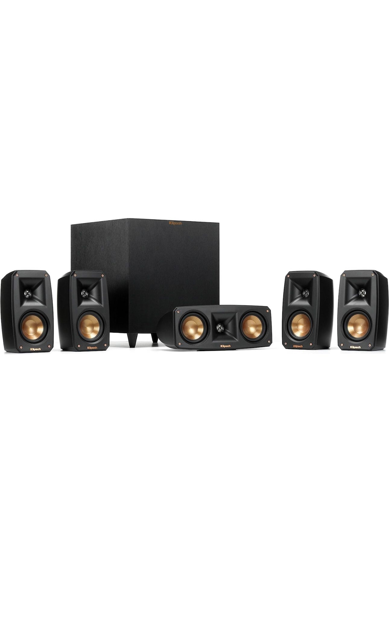 Klipsch Black Reference Theater Pack 5.1 Surround Sound System And Sony STR-DH590 5.2 Multi-Channel