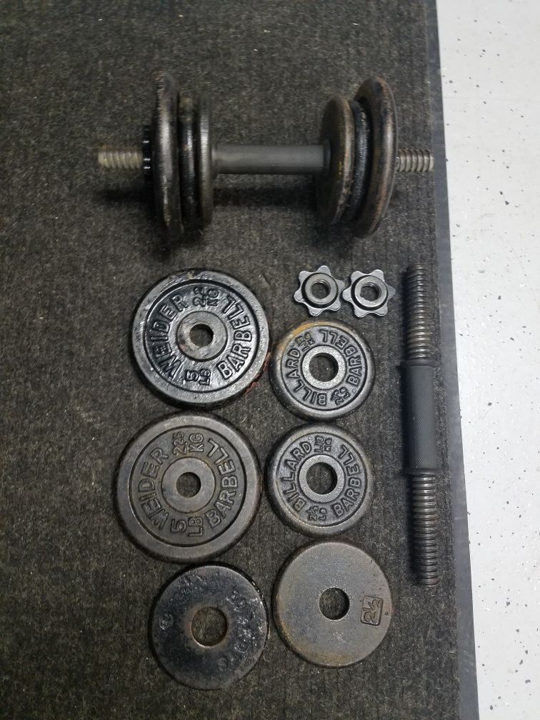 Weight Plate Set with 40 lbs of Weight