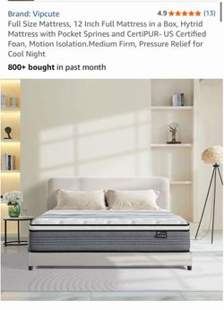 12-Inch Full Size Hybrid Mattress new in the box