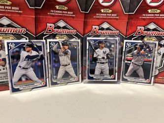 2024 Bowman Baseball Cards • NY YANKEES (4 Total)