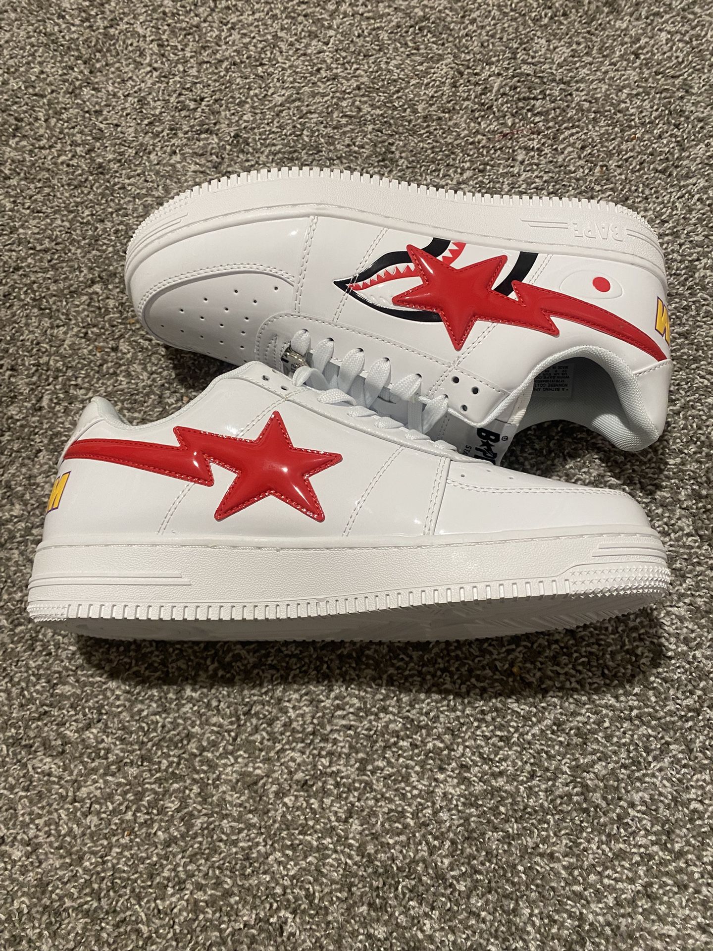 Bapesta White Shark Size 10 1:1 Rep