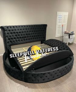 King bed frame with mattress