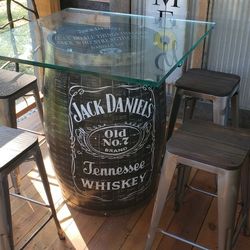 Jack Daniel's Table And Stools Set