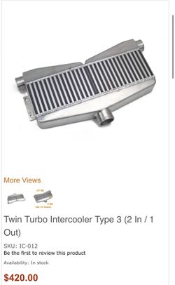 Twin Turbo Intercooler Type 3 (2 In / 1 Out) REV 9